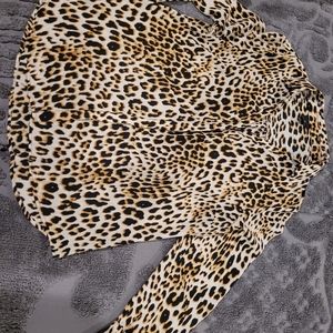 Worthington Leopard Print Blouse